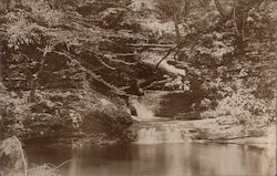 View of Cascading Stream Waterfall Landscapes Postcard Postcard Postcard