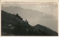 Montreux to Naye, Switzerland July 16, 1921 Postcard