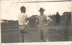 US Soldiers at Camp, WWI-era Postcard