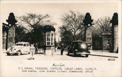 Main Gate at U.S. Naval Training Station Great Lakes, IL Postcard Postcard Postcard