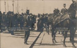 Queen Alexandra's Visit, Royals Arrive in Carriages Postcard