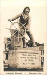 Fisherman's Memorial - Gloucester, Massachusetts Postcard