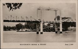 Wentworth Bridge and Wharf Postcard