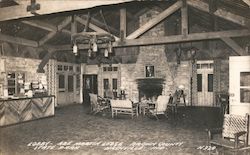 Lobby ABE Mountain Lodge Nashville, IN Postcard Postcard Postcard