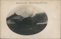 Stonington Railroad Depot Postcard