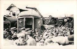 Train Wreck, July 1912, New York, New Haven and Hartford Railroad Stonington, CT Postcard Postcard Postcard