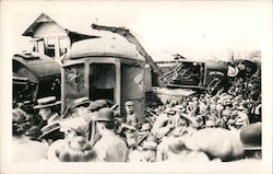 Train Wreck, July 1912, New York, New Haven and Hartford Railroad Postcard