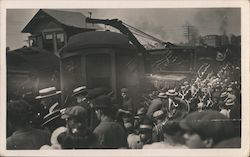 Train Wreck at Stonington Junction, 1912 Postcard