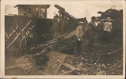 Train Wreck at Stonington Junction, 1912 Postcard