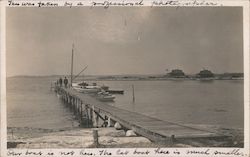 Dock on the water in Stonington Postcard