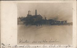 Winter Ice on the Harbor Postcard