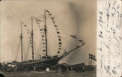 Schooner "Fannie Prescott" - Stonington, Connecticut Postcard