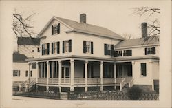 Large Home with Wrap Around Porch on a Residential Street Postcard