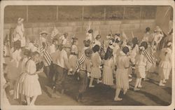 Marching Chorus of School Children, Stonington Battle Centennial Parade Postcard