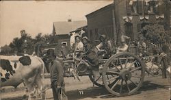 Wheeler Family Ox Cart, Stonington Battle Centennial Connecticut Postcard Postcard Postcard