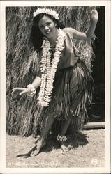Hawaiian Hula Girl Postcard