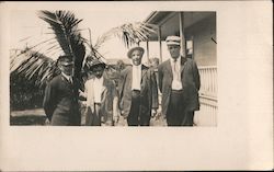 Group of Men at Lyman House Memorial Museum Hilo, HI Postcard Postcard Postcard