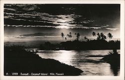 Sunset Coconut Island Postcard