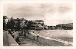View of Waikiki Beach Postcard