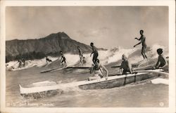 Surf Riding Postcard