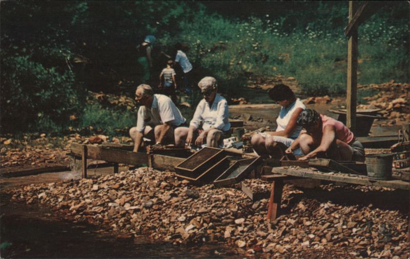 Sluicing At One Of The Ruby Mines Franklin North Carolina