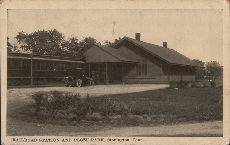 Railroad Station and Plozu Park, Stonington Connecticut