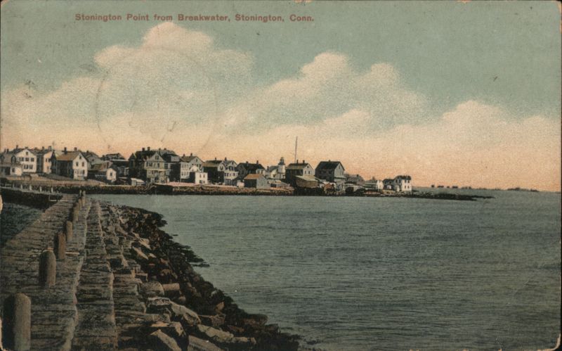 Stonington Point from Breakwater, Stonington, Conn. Connecticut