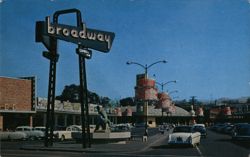 Broadway Shopping Center, Walnut Creek, CA Postcard