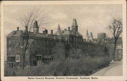 Maine General Hospital, Western Promenade, Portland, Maine Postcard