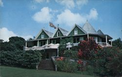 Western View of Government House, Montserrat Postcard