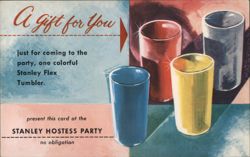 Stanley Hostess Party Invitation with Tumblers Postcard