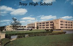 Troy High School, Burdett Ave Postcard