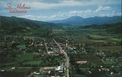 St. Helena CA Napa Valley Vineyards Mt St Helena Chrome PC Postcard