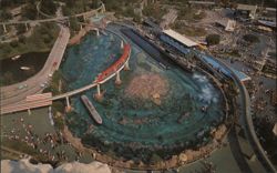 Disneyland Tomorrowland Monorail Submarine Lagoon Matterhorn Postcard