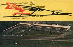 Washburn's Motel, Rocky Mount, NC Postcard