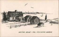 Whiting House - 1700, Stonington Harbor Postcard