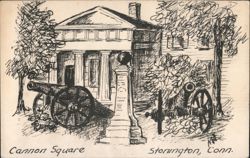 Cannon Square, Stonington, Connecticut Postcard