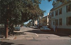 High and Main Streets, Stonington, CT Postcard