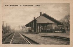 R.R. Station, Stonington, Conn. Postcard