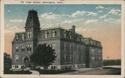 High School, Stonington, Conn. Postcard