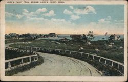 Lord's Point from Bridge, Lord's Point, CT Postcard