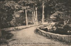 Stone Bridge - Entrance to Walnut Grove, Stonington Postcard