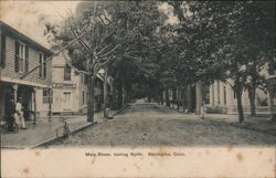 Main Street, Looking North, Stonington, CT Postcard