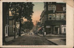 Water Street Looking North, Stonington Postcard