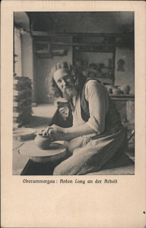 Anton Lang at Work, Potter in Oberammergau Germany