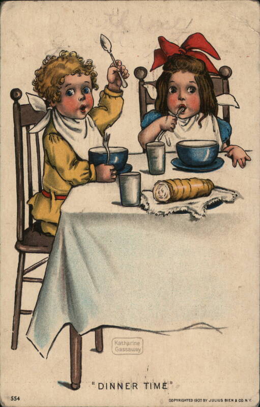 Dinner Time - Children Eating Katharine Gassaway