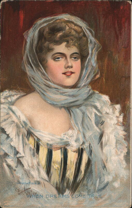 When Dreams Come True - Woman with Scarf Women