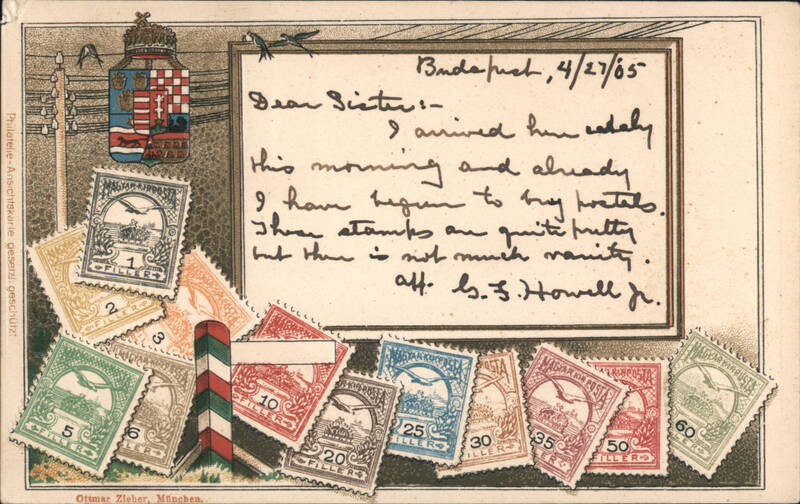 Hungarian Airmail Stamps, Budapest Postal Cards & Correspondence