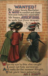 Wanted! A Wife Postcard