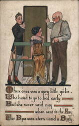 Little Girlie Who Hated to Go to Bed Early Postcard